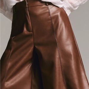 Anthropologie Avec  Les Filles Faux Leather Culottes